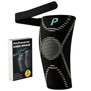 2 Pack Adjustable Knee Sleeves Size L Sports Workout Comfort Wraps